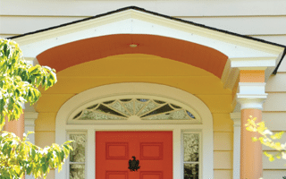 porticos front door overhang