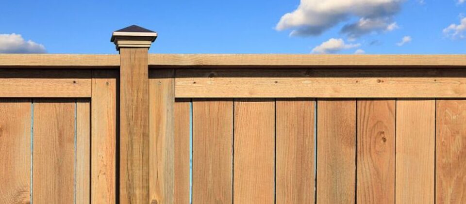 capped post privacy fence