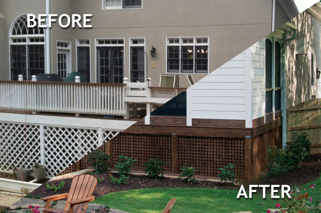 Atlanta Decking and Fence before and after installation gallery