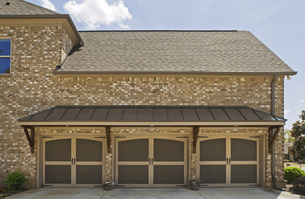 car garage arbor and portico AFTER photo with colorful brick