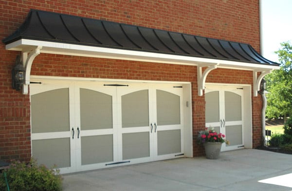 garage arbor and black/white portico AFTER photo