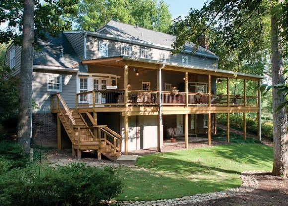 family-friendly expansive open porch