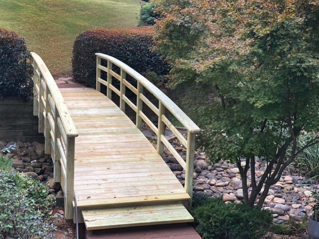 Residential wood bridge front