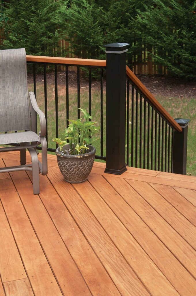 stair railing with deck