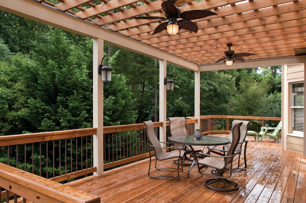 wood deck & pergola