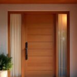 Modern Front Porch and Portico Additions Transform Homes (wooden door with railings)