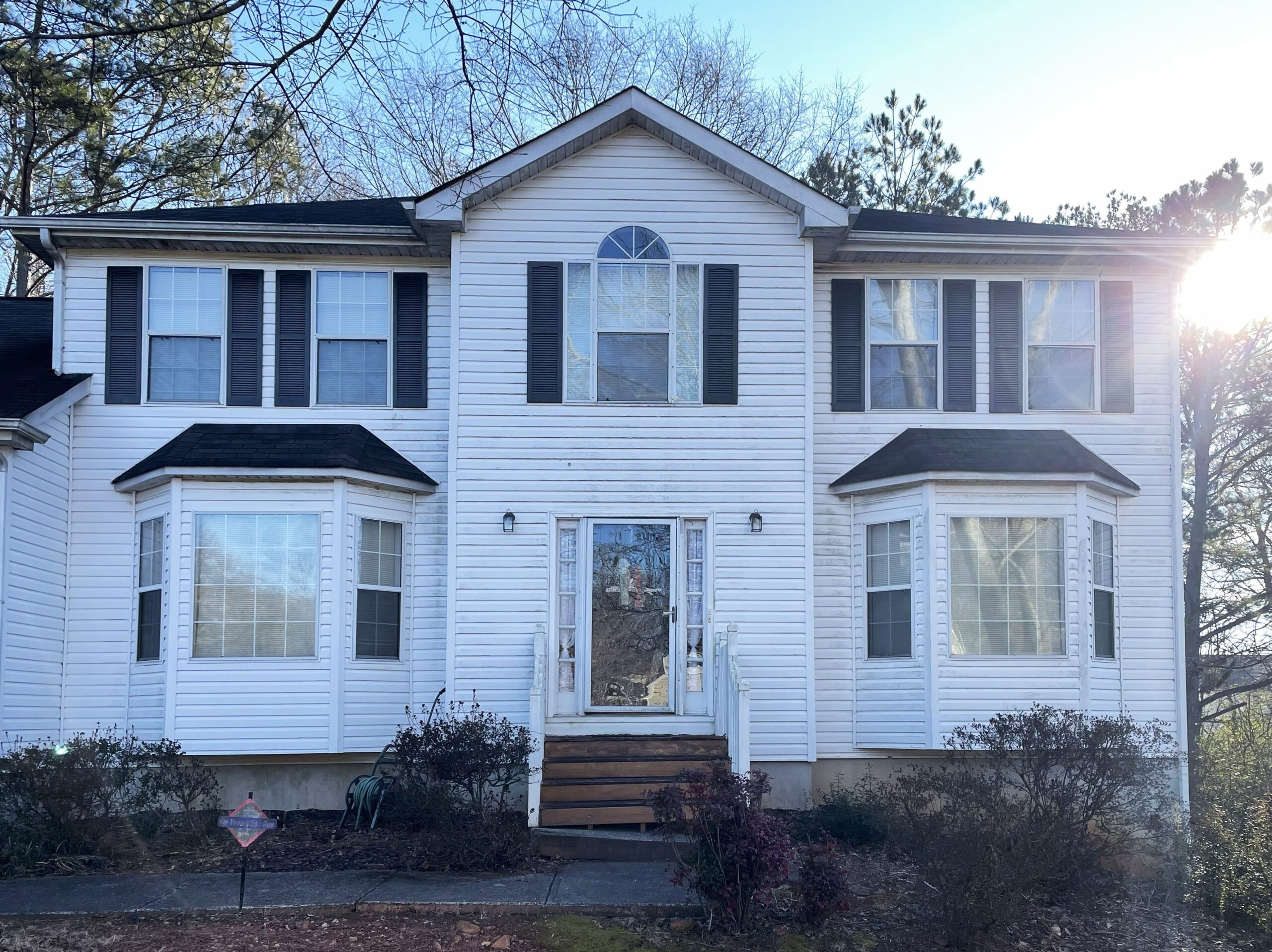 Cumming BEFORE Gable Portico Installation (PVC columns)