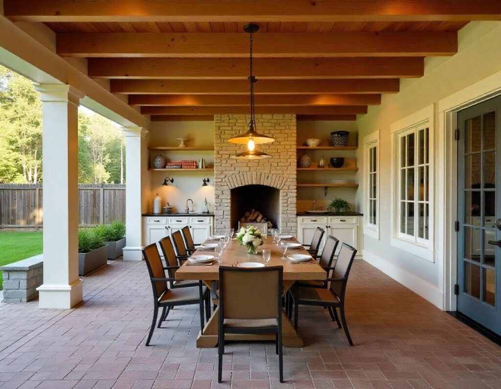 Alpharetta, GA Under-deck-dining-with-fireplace