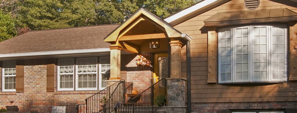 marietta-ga-front-portico-for-split-level-house-timber-posts
