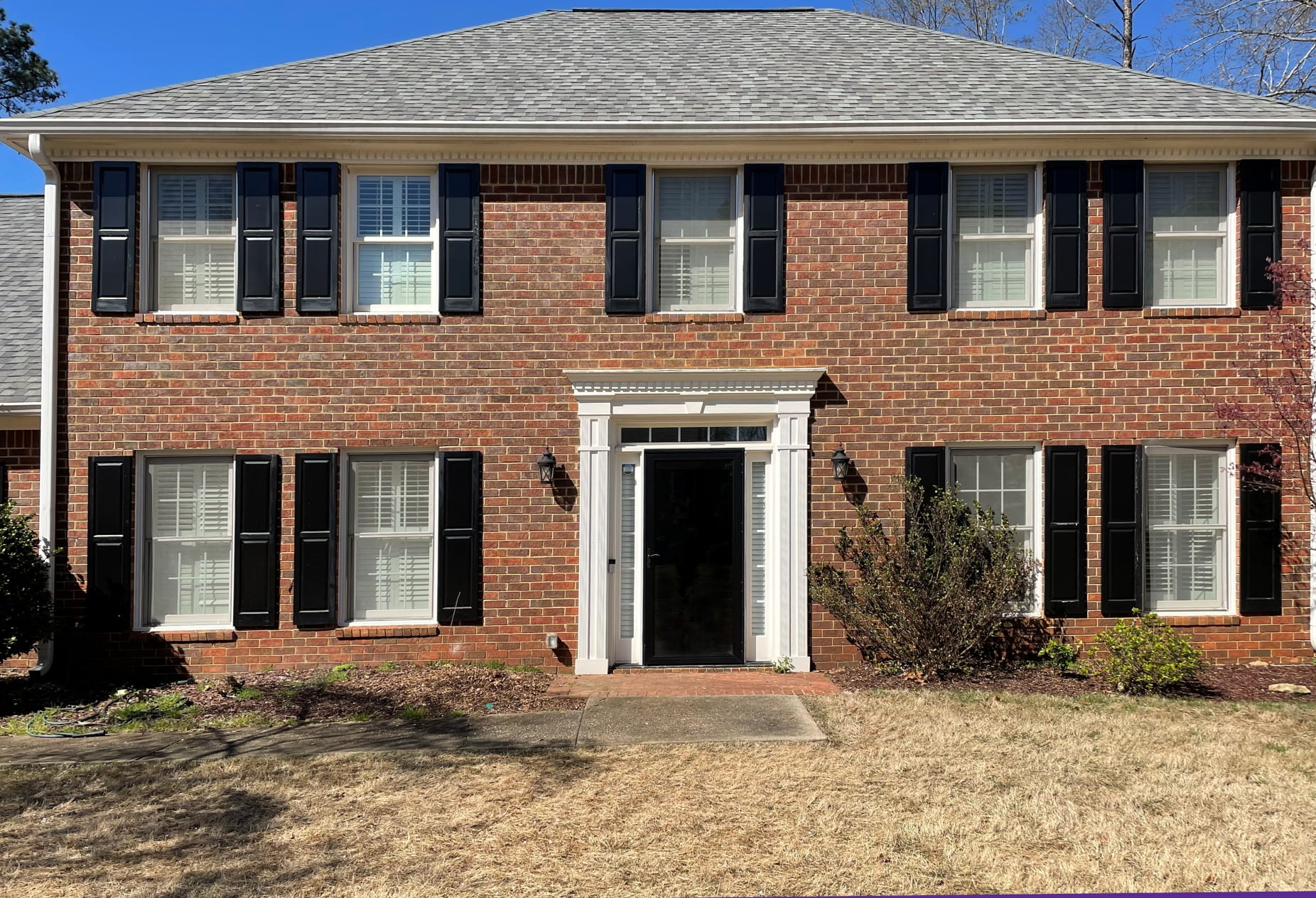 Roswell Timber Gable Portico Before